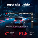 Miofive S1-Ultra Dash Cam Front Rear, 4K+4K Dual Dash Camera for Cars, with 1x FREE 64GB microSD Card