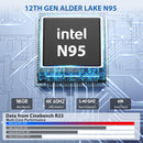 KAMRUI AK1 Plus Mini PC - Intel 12th Gen N95 (up to 3.4GHz), Windows 11 Pro