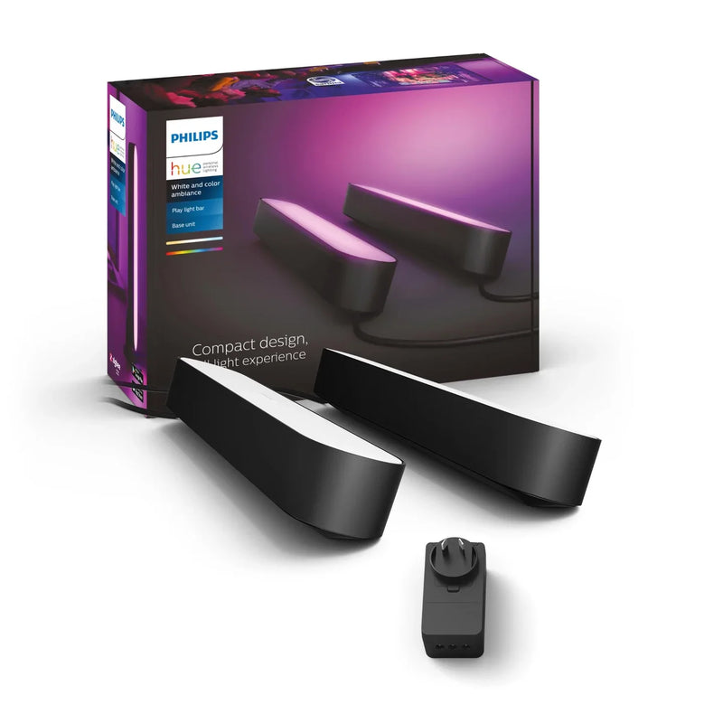 Philips Hue Play Smart Light Bar Double Pack (Black) - LavaTech AU
