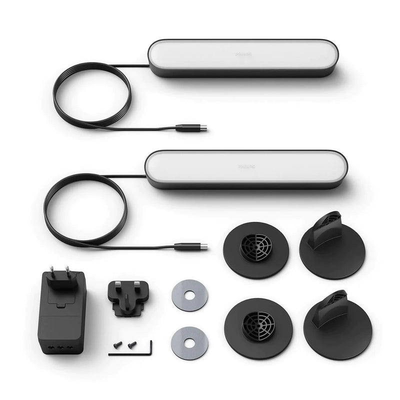 Philips Hue Play Smart Light Bar Double Pack (Black) - LavaTech AU