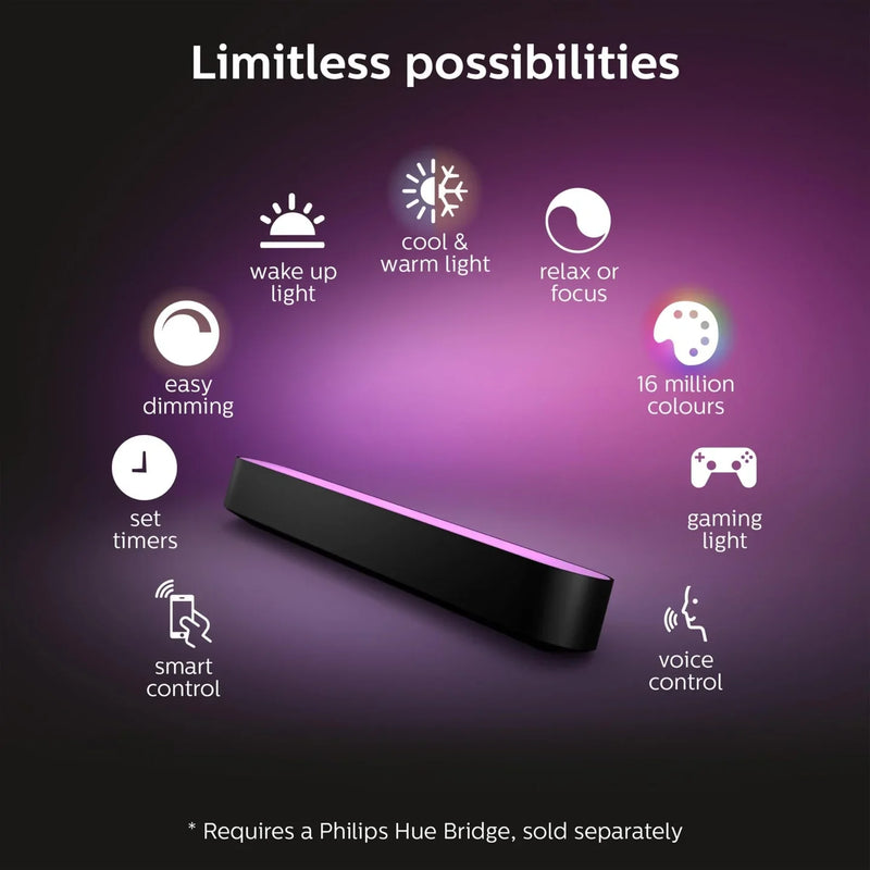 Philips Hue Play Smart Light Bar Double Pack (Black) - LavaTech AU