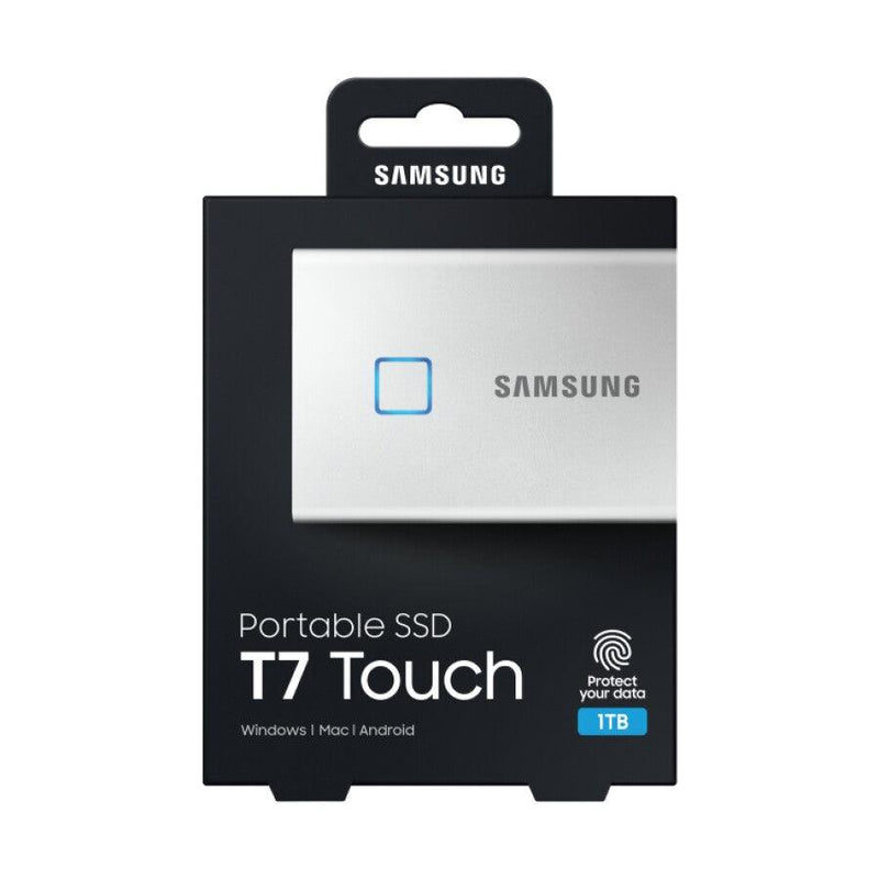 Samsung T7 Touch 1TB Portable SSD - Silver - LavaTech AU