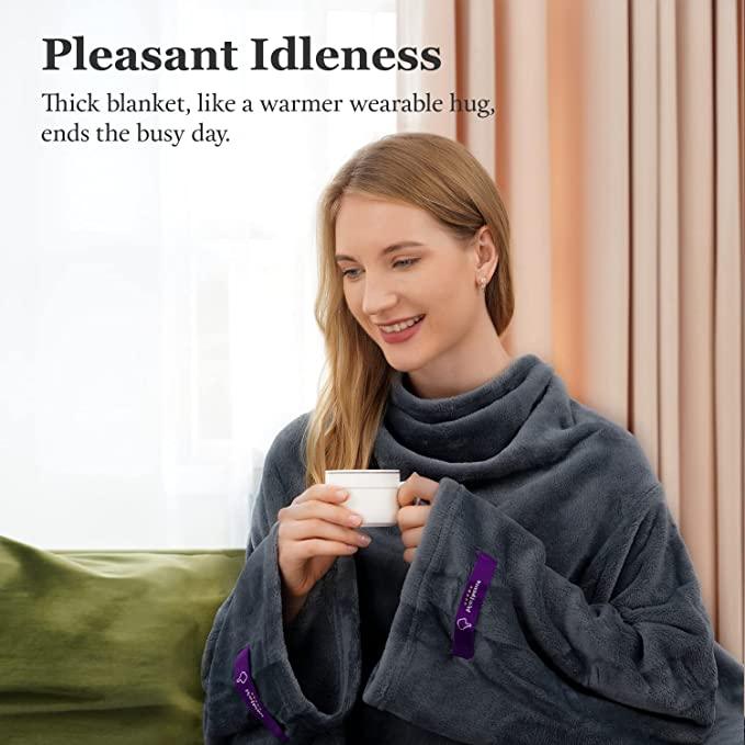 Wearable Blanket with Sleeves - LavaTech AU
